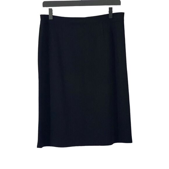 Exclusively Misook Black Skirt Size S Knee Length Pull-On 100% Acrylic Pencil - Picture 2 of 6